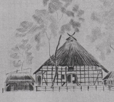 Camille COMBE : A Meldorf, Gravure originale signée