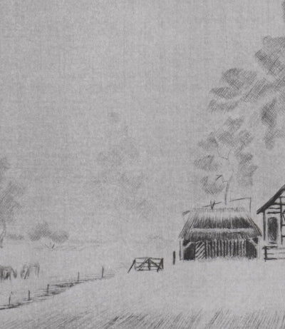 Camille COMBE : A Meldorf, Gravure originale signée