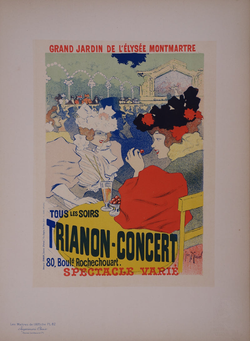 Georges MEUNIER : Discussion en terrasse, Lithographie originale signée