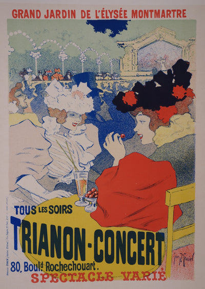 Georges MEUNIER : Discussion en terrasse, Lithographie originale signée