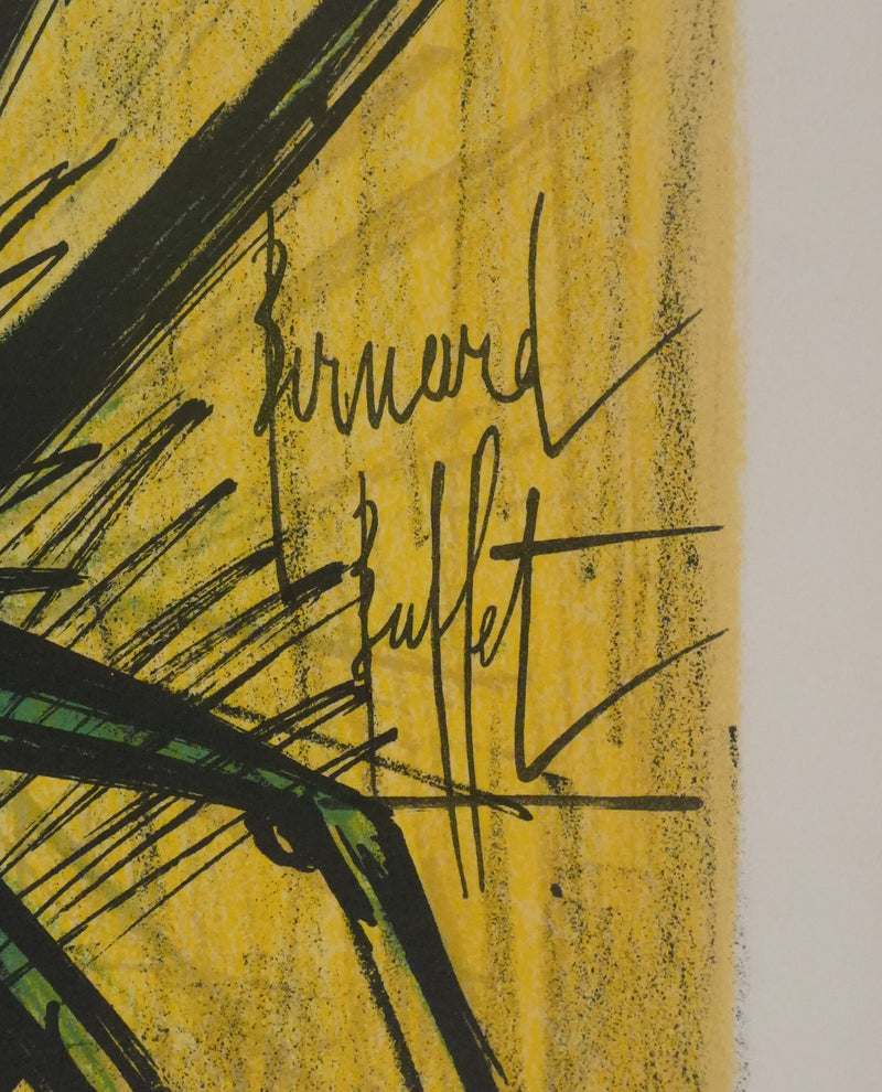 Bernard BUFFET : La tulipe, Lithographie originale signée