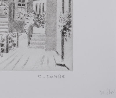 Camille COMBE : Thrunau, Gravure originale signée