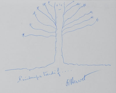 Autographe original de Robert HERVET (vue générale) - Crédit photo : Galerie Art.Paris