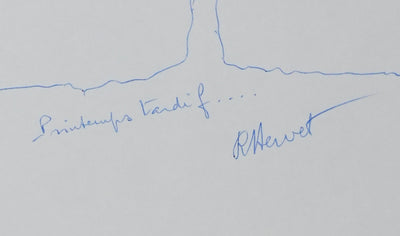 Autographe original de Robert HERVET (photo de détail 2) - Crédit photo : Galerie Art.Paris