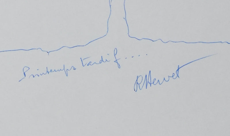 Autographe original de Robert HERVET (photo de détail 2) - Crédit photo : Galerie Art.Paris