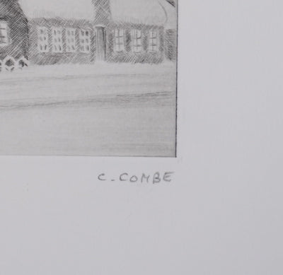 Camille COMBE : Wedel s'éveille, Gravure originale signée