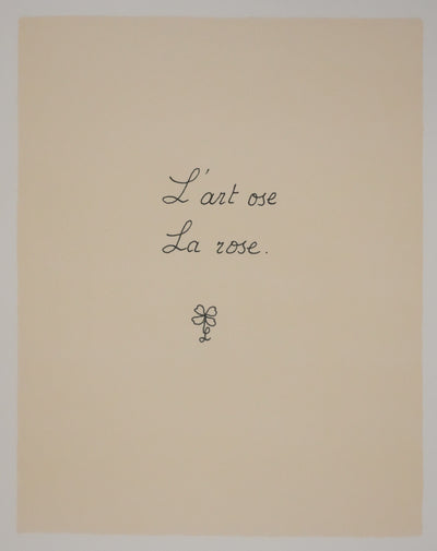 Louise DE VILEMORIN : La rose, Lithographie originale signée