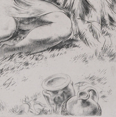 Paul LEMAGNY : Moissonneurs, Gravure originale signée
