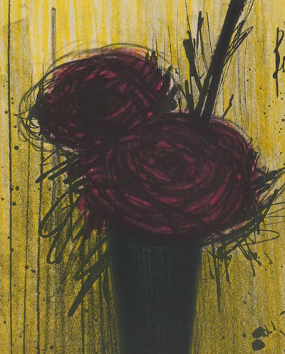 Bernard BUFFET : Les roses, Lithographie originale signée