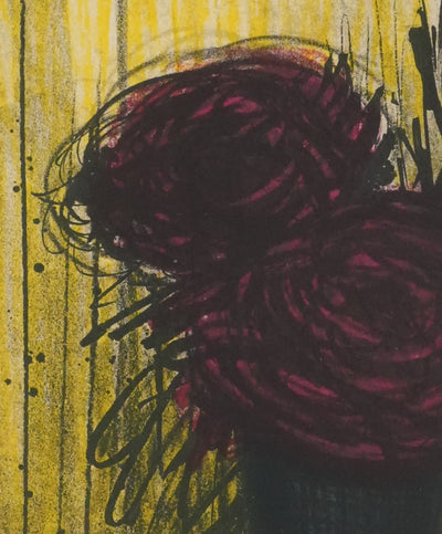 Bernard BUFFET : Les roses, Lithographie originale signée