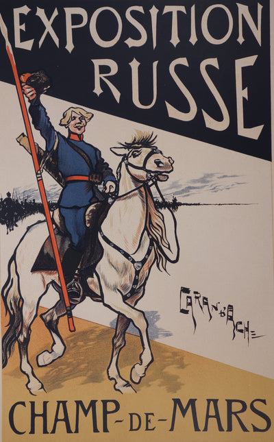BT Caran d'Ache: Russian Soldier, original signed lithograph, 1897