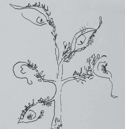 Henri MAHE : L'arbre fantastique, Dessin original signé