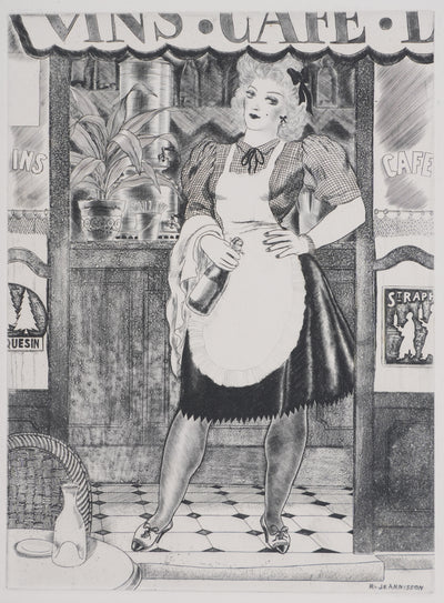 Robert JEANNISSON : La Madelon, Gravure originale signée
