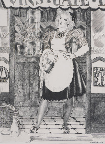 Robert JEANNISSON : La Madelon, Gravure originale signée