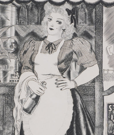 Robert JEANNISSON : La Madelon, Gravure originale signée
