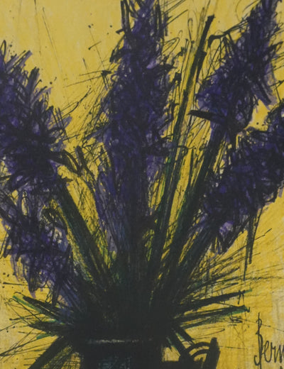 Bernard BUFFET : Les lilas, Lithographie originale signée