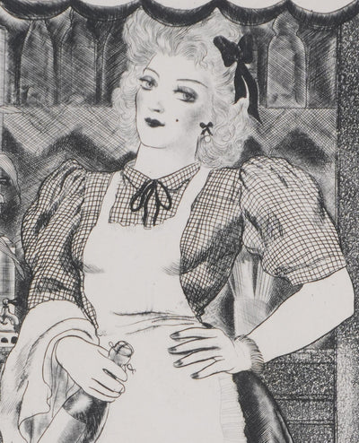 Robert JEANNISSON : La Madelon, Gravure originale signée