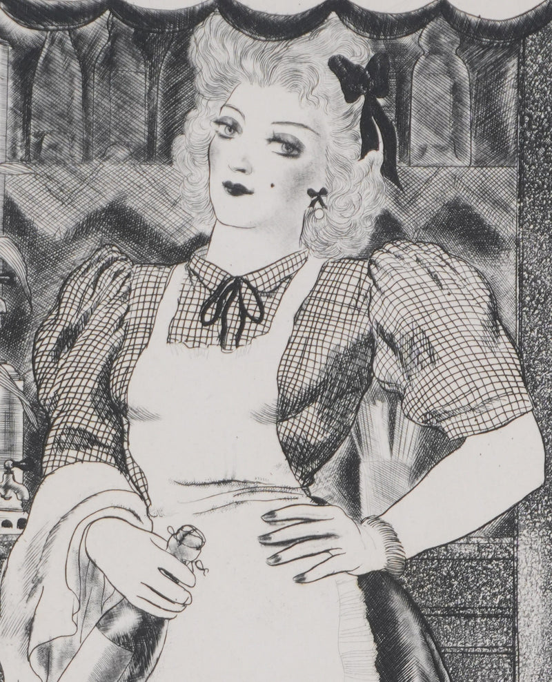 Robert JEANNISSON : La Madelon, Gravure originale signée