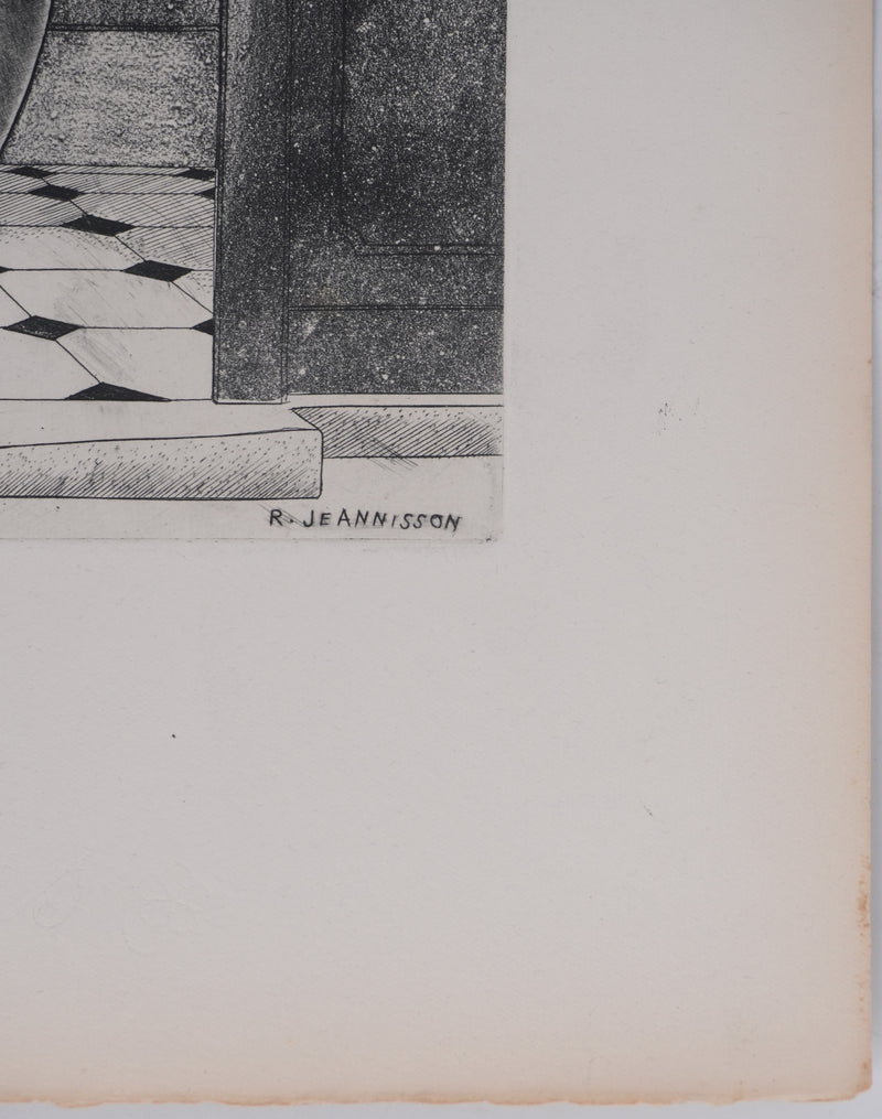 Robert JEANNISSON : La Madelon, Gravure originale signée