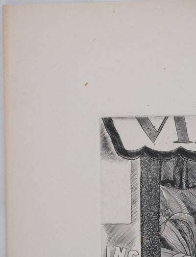 Robert JEANNISSON : La Madelon, Gravure originale signée