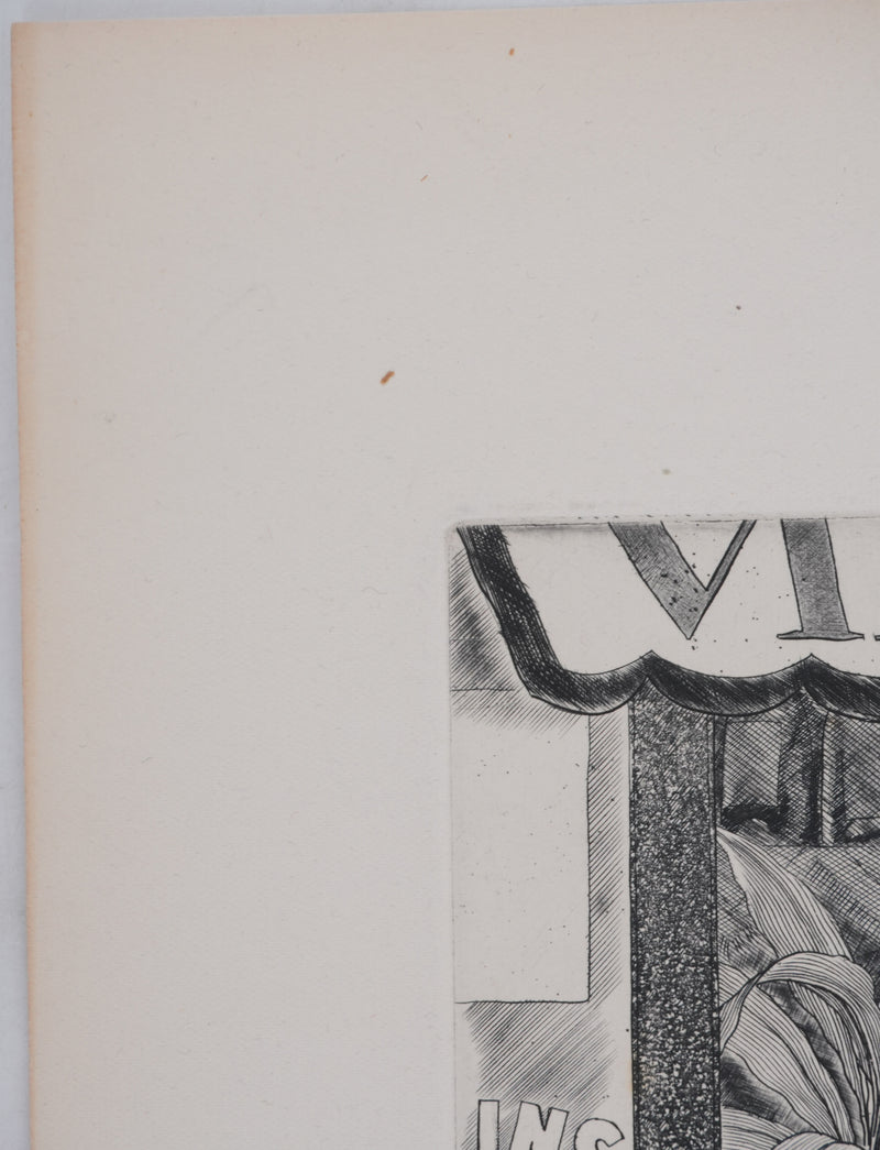 Robert JEANNISSON : La Madelon, Gravure originale signée