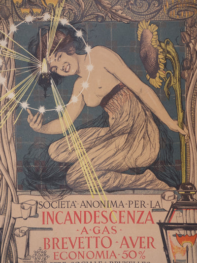 Giovanni MATALONI : Femme au tournesol, Lithographie originale signée
