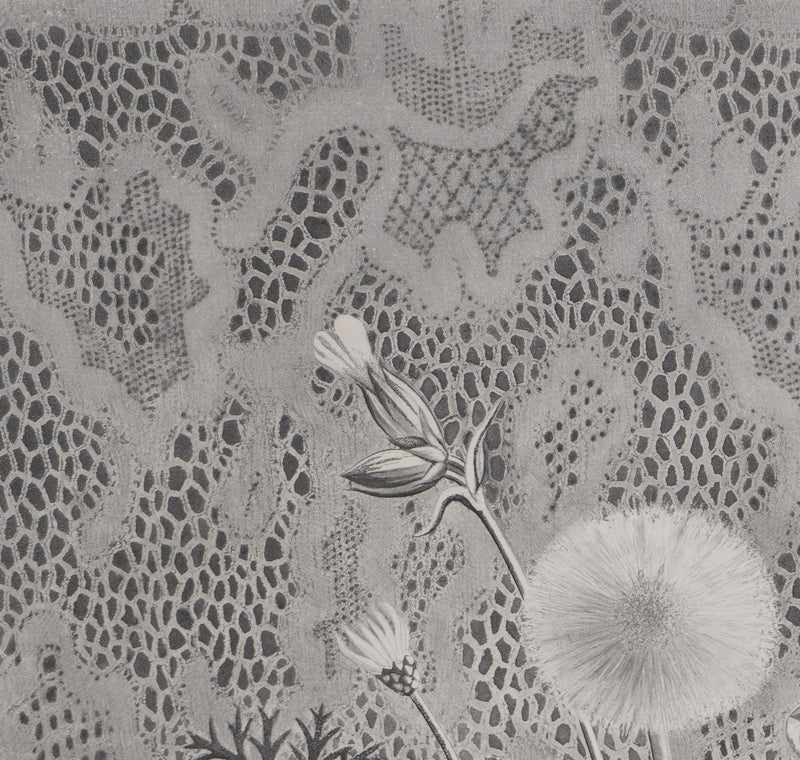 Kiyoshi HASEGAWA : Bouquet sur fond de dentelle, Gravure originale signée