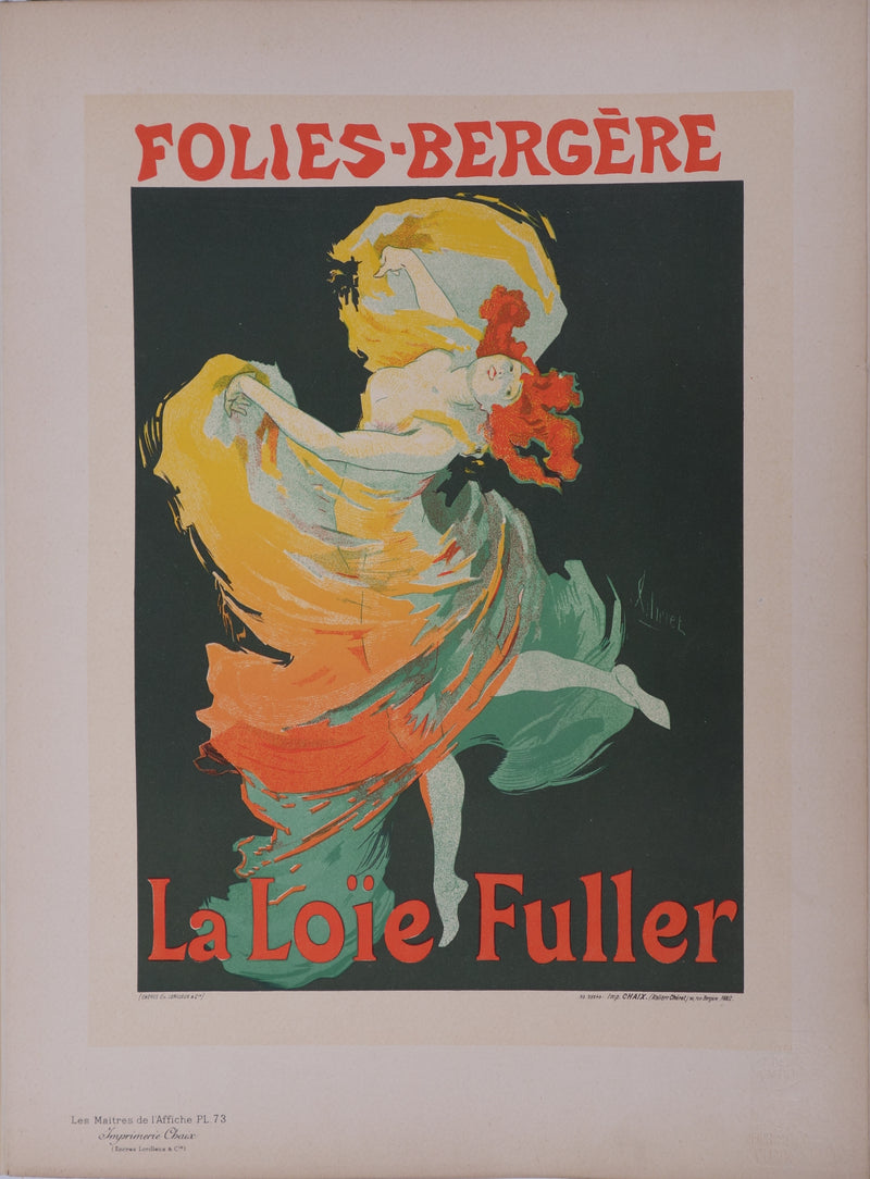 Jules CHERET : Les Folies-Bergères, La Loïe Fuller, Lithographie originale signée