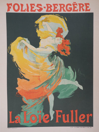 Jules CHERET : Les Folies-Bergères, La Loïe Fuller, Lithographie originale signée