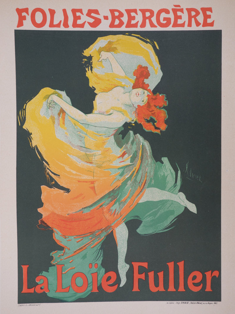 Jules CHERET : Les Folies-Bergères, La Loïe Fuller, Lithographie originale signée