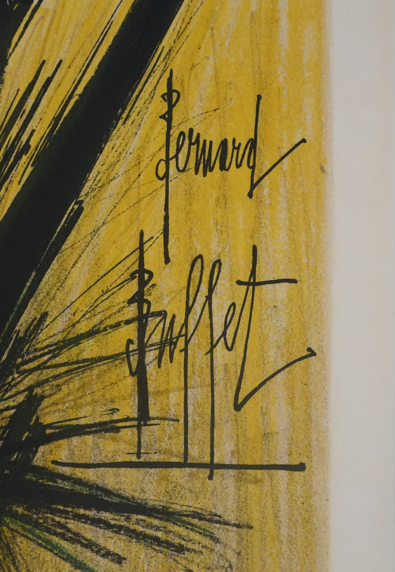 Bernard BUFFET : Les arums, Lithographie originale signée
