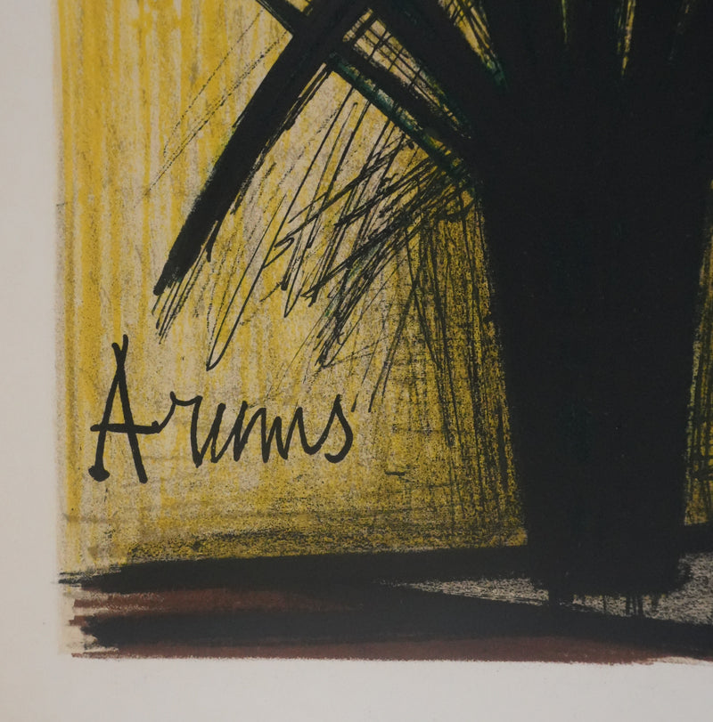 Bernard BUFFET : Les arums, Lithographie originale signée