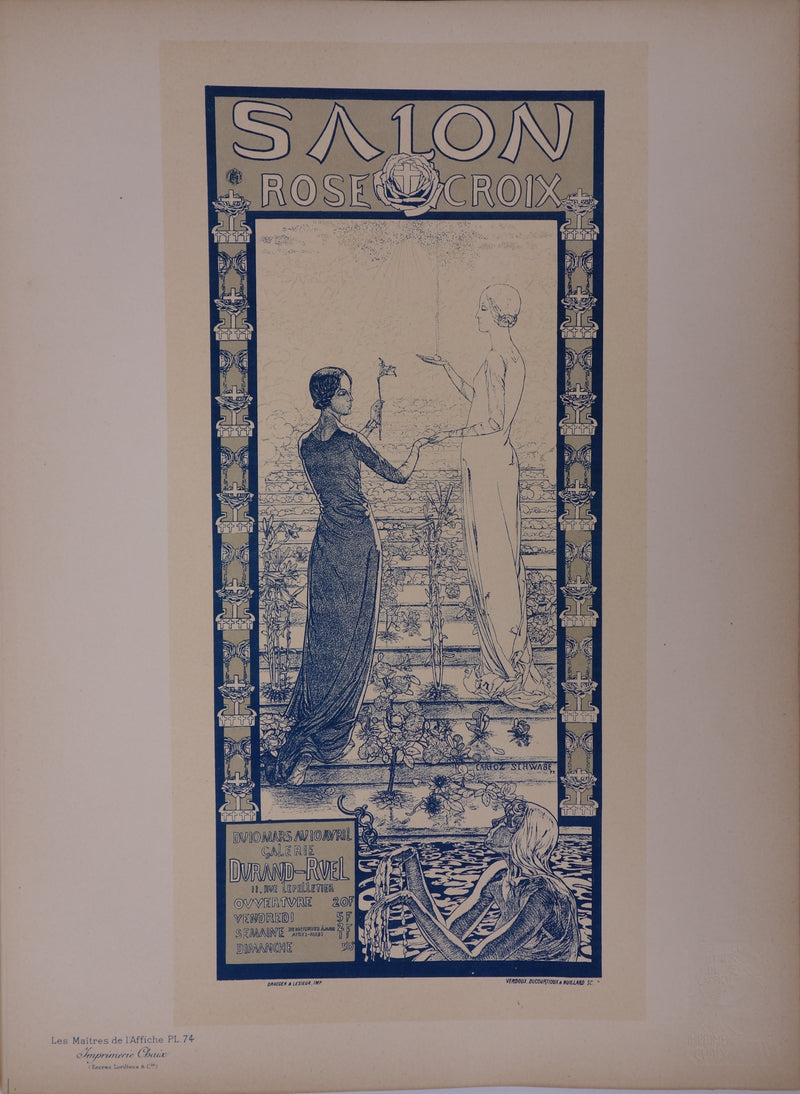 Carloz SCHWABE : Femmes illuminées, Lithographie originale signée