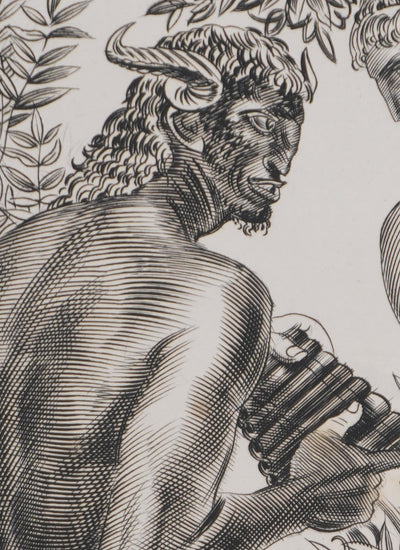 Albert DECARIS : Apollon et Marsyas, Gravure originale signée
