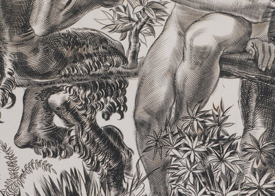 Albert DECARIS : Apollon et Marsyas, Gravure originale signée