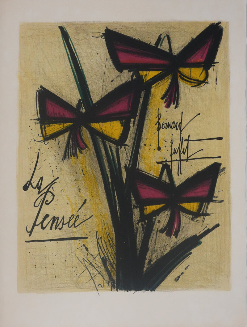 Bernard BUFFET : La pensée, Lithographie originale signée