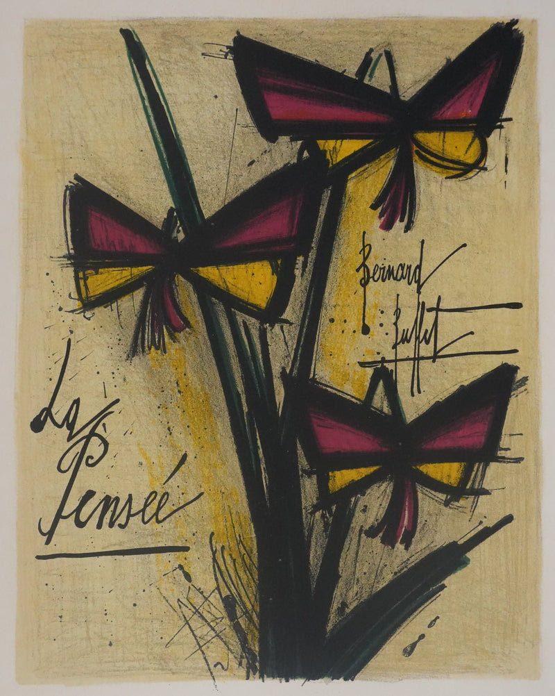 Bernard BUFFET : La pensée, Lithographie originale signée