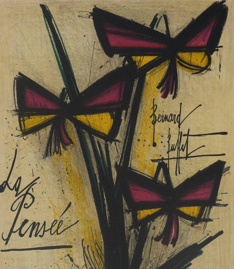 Bernard BUFFET : La pensée, Lithographie originale signée