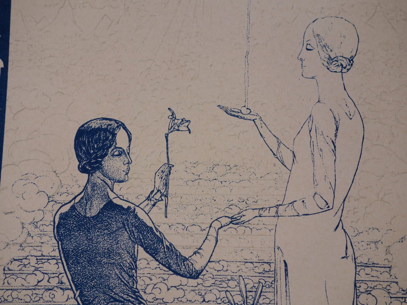 Carloz SCHWABE : Femmes illuminées, Lithographie originale signée