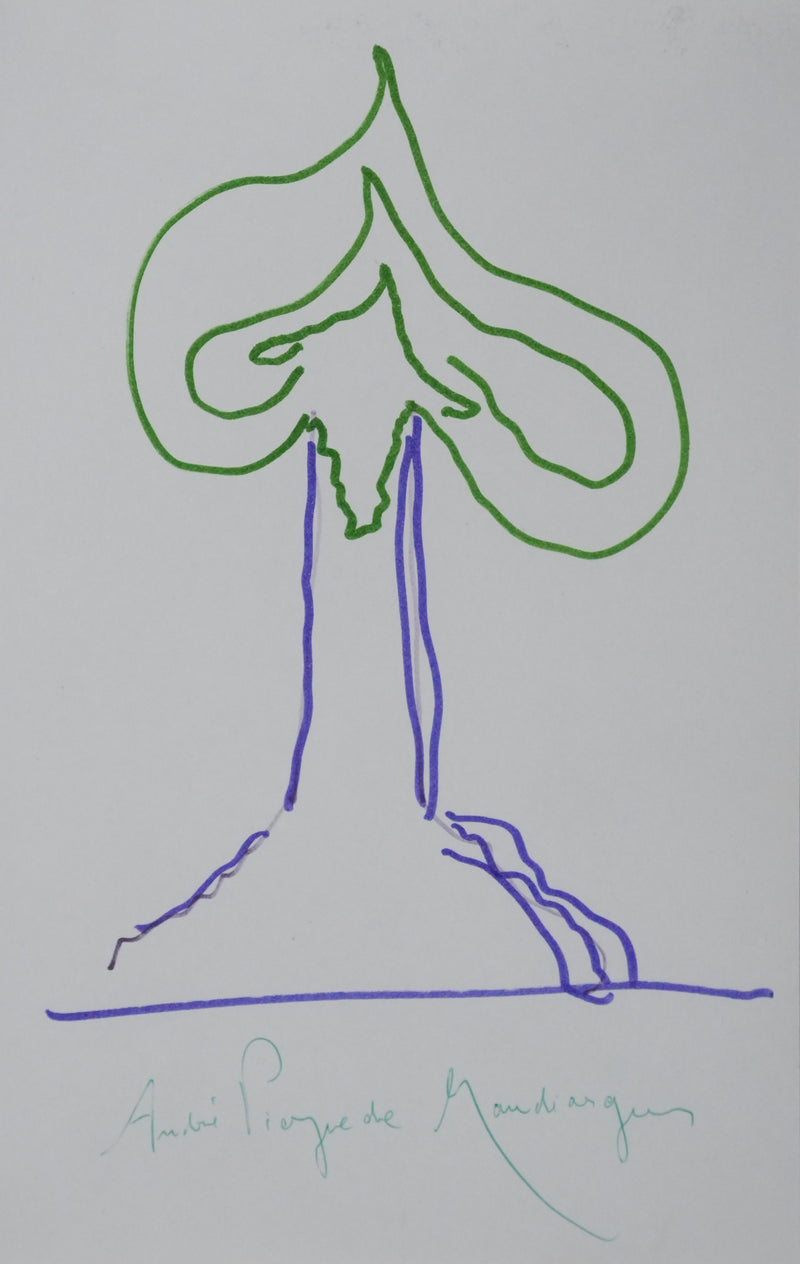 Autographe original de André PIEYRE DE MANDIARGUES (vue générale) - Crédit photo : Galerie Art.Paris