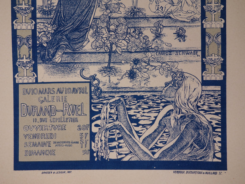 Carloz SCHWABE : Femmes illuminées, Lithographie originale signée