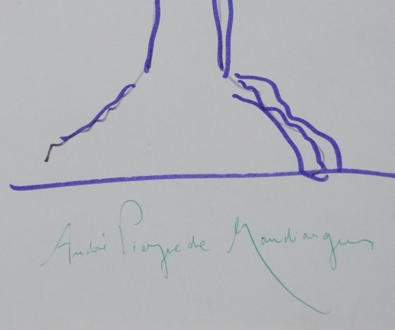 Autographe original de André PIEYRE DE MANDIARGUES (photo de détail 2) - Crédit photo : Galerie Art.Paris