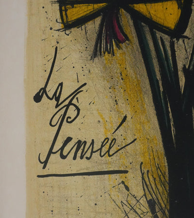 Bernard BUFFET : La pensée, Lithographie originale signée