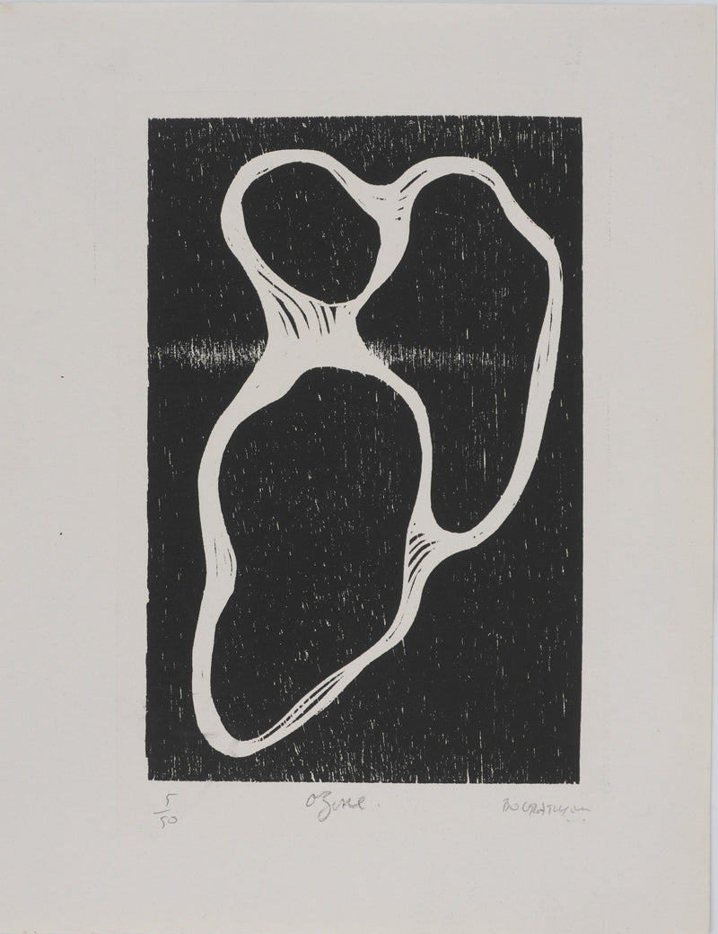 Claude BOGRATCHEW : Abstraction organique, Gravure originale