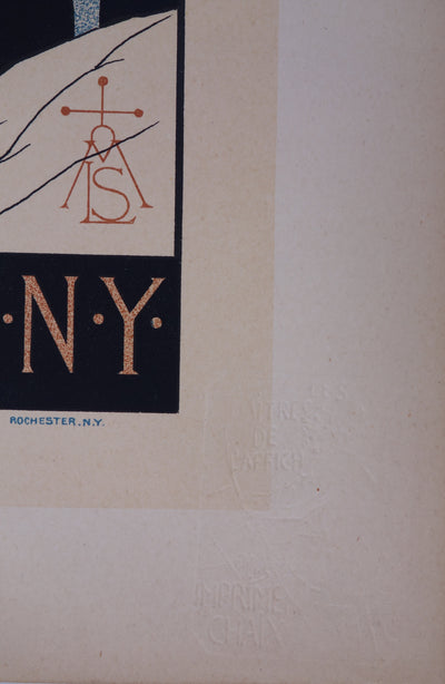 M. Louise STOWELL : Old Book Man, Lithographie originale signée