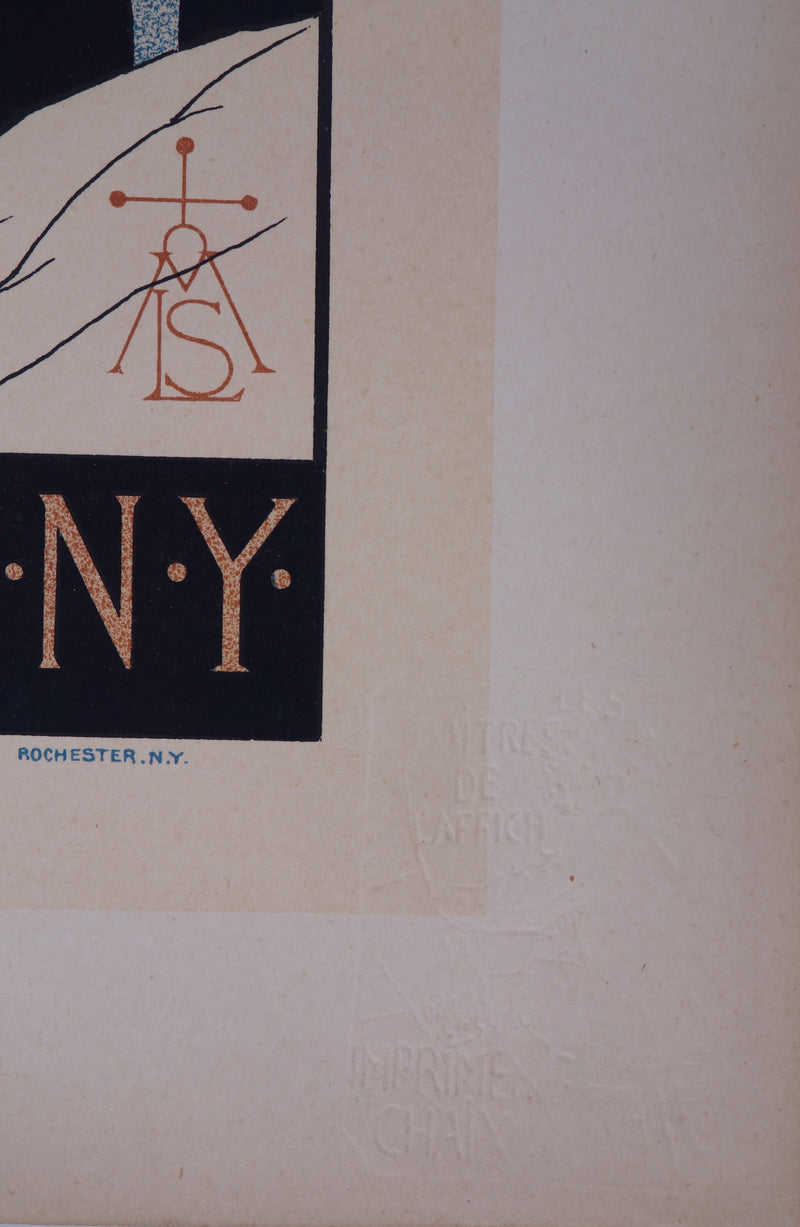M. Louise STOWELL : Old Book Man, Lithographie originale signée