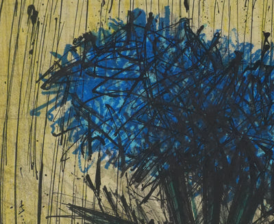 Bernard BUFFET : L'hortensia, Lithographie originale signée