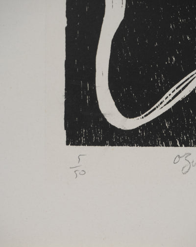 Claude BOGRATCHEW : Abstraction organique, Gravure originale