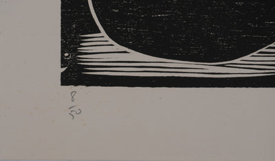 Claude BOGRATCHEW : Paysage rocheux abstrait, Gravure originale