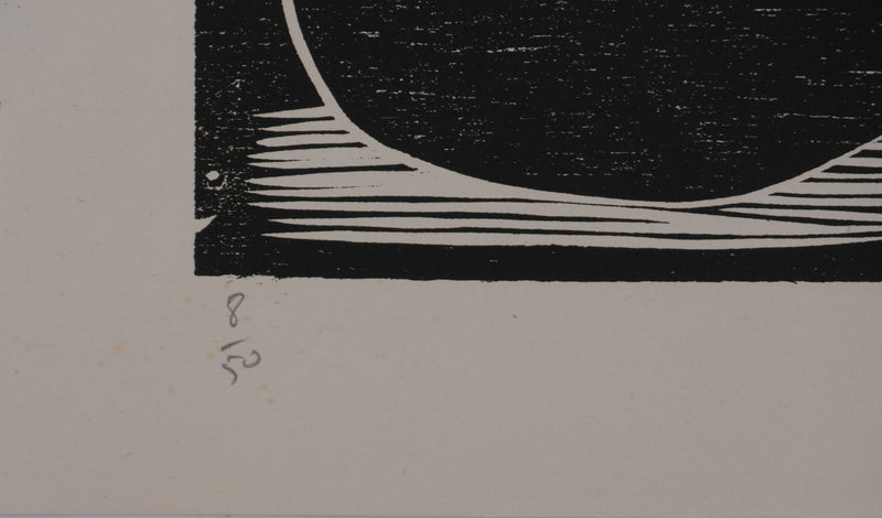 Claude BOGRATCHEW : Paysage rocheux abstrait, Gravure originale